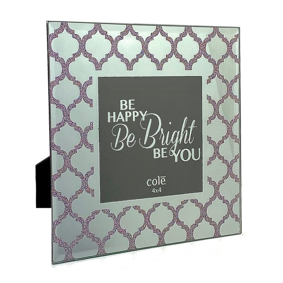 Cole Street Other - Mirrored Picture Frame w/ Lavender Glitter